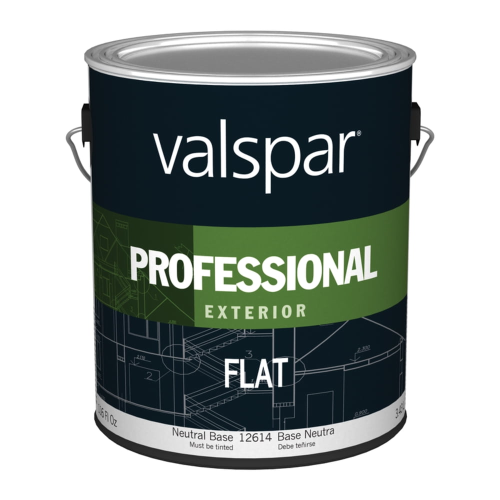 Valspar Professional 100 Acrylic Flat Exterior House Paint, Neutral