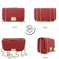 thumbnail image 2 of PORT&LOTUS Mini Quilted Red Bags for Women with Gold Chain Strap PU Small Shoulder Purse with Twist Lock Ladies Clutch Handbags Little Red Purse Little Cross Body Bags for Women, 2 of 5
