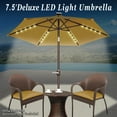 thumbnail image 6 of Sunny 7.5ft Patio Umbrella LED Lighted Tilt Aluminum Garden Market Balcony Outdoor Sunshade, 6 of 11