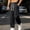 Black, variant on Mens Cargo Jogger Pants with Side Pocket, Elastic Drawstring Waist Loose Cuffed Ankle Strap Outdoor Hiking Walk Casual Long Trousers Size 4XL Brown-A