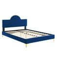 thumbnail image 3 of Modway Sunny Performance Velvet Twin Bed in Navy, 3 of 10