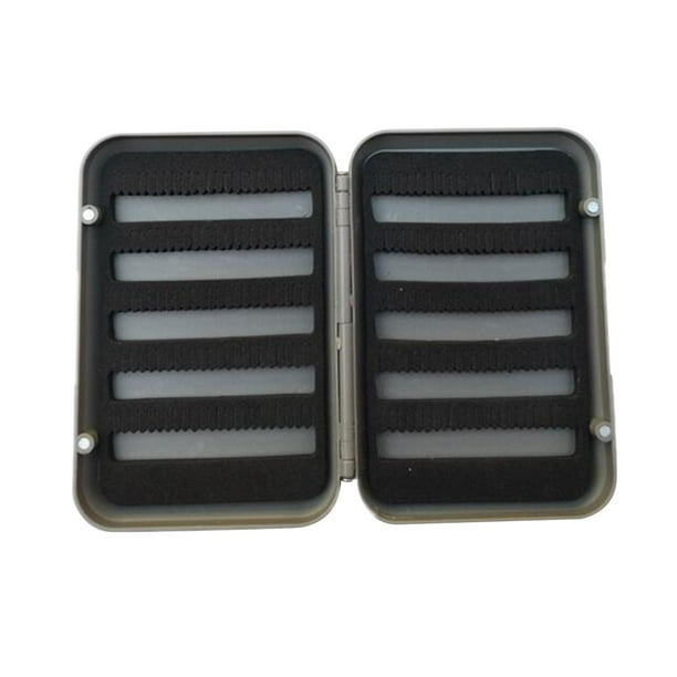 Caja de almacenamiento de moscas para pesca con mosca, impermeable, inserto de espuma, equipo de pesca, caja de almacenamiento de moscas portátil 14cm x 98cm x 28cm
