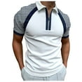 thumbnail image 1 of BOBOGOJP Polo pour Homme Polo de Performance Évacuant l'Humidité (Bleu,m), 1 of 4
