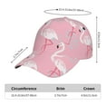 thumbnail image 5 of Goofa Pink Flamingo Printed Baseball Cap for Men and Women - Adjustable Unisex Hat for Sports and Casual Wear,Sun protection Casual Outdoor Everyday Fashion Cap, 5 of 9