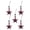 B-5Pcs, variant on 4th of July 7cm Star Hanging Decorations – Double-Sided Painted or Natural Wood Finish, Includes Jute String for Hanging on Trees, Windows, Mantels or as Gift Toppers