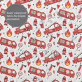 thumbnail image 3 of Disketp Fire Truck Stall Fabric Shower Curtain Liner Waterproof - 72" x 72", Lightweight Stall Size Shower Curtain Machine Washable - 60x72, 3 of 5