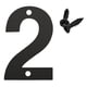 thumbnail image 1 of Números de casa Yoloke 2, números de dirección, números de casa modernos grandes y negros para exteriores, número de buzón de metal, estilo aleación de zinc de 5", 1 of 5