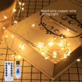 thumbnail image 2 of Lámpara de alambre de cobre con control remoto USB de ocho funciones, 10 metros, para exteriores, resistente al agua, caja de batería, lámpara de alambre de cuero, cadena de luces para decoración, 2 of 5