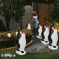 thumbnail image 5 of PMU Christmas Light Up Penguin with Bow - Blow Mold Plastic Statue Illuminated with 6' Cord and Light-Perfect Night Décor for Christmas Holiday, Lawn, Yard, Indoor/Outdoor, 22 Inch Penguin with Bow, 5 of 8