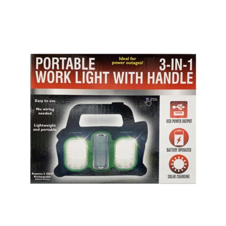 

Kole Imports GE929-6 Portable Solar Powered Work Light with Rechargable Batteries - Pack of 6