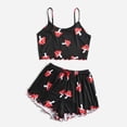 thumbnail image 1 of Pijamas con estampado de setas para mujer, ropa de dormir con cuello en V, sin mangas, Sexy, Y2k, traje de casa, 1 of 4