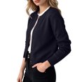 thumbnail image 5 of Women's Long Sleeve Button Down Cropped Knit Cardigan,Casual Short Sweater Jacket, 5 of 6