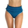 thumbnail image 1 of Mujer Braguitas Tipo Bandeau Atrevido Braguitas de Bikini de Cintura Alta Azul CH Azul CH Xishao ropa, 1 of 2