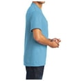 thumbnail image 3 of Men's Core Blend Cotton/Polyester Pocket Tee Aquatic Blue Small, 3 of 4