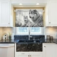 thumbnail image 5 of GZHJMY Wolf Half Window Tier Curtains 36 Inch Blackout Thermal Insulating Kitchen Linen Tier Curtains for Kitchen,Bathroom,Cafe, 5 of 7