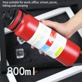 thumbnail image 3 of Bearachild Taza térmica con aislamiento al vacío, botella de agua de acero inoxidable, portátil, para el hogar, la escuela, la oficina, el gimnasio, Cocina y Comedor Rojo 600ml Bearachild HA067366-03, 3 of 6