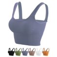 thumbnail image 2 of Gustave Women Cami Bra Crop Tops Longline Padded Sports Bra Workout Yoga Camisole Tank Top Comfy Bralette "L/XL, Blue", 2 of 10