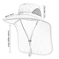 thumbnail image 4 of MesaSe Unisexe Chapeau de Soleil d'Été Hommes Femmes Coton Boonie Chapeau avec Rabat de Cou Extérieur UV Protection Grand Chapeau de Seau de Randonnée Large Bord, 4 of 6