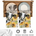 thumbnail image 5 of Yellow Sunflowers Kitchen Towels Set of 4, Farmhouse Cow Barn Doors Floral Butterfly Absorbent Dish Towels for Kitchen, Microfiber Hand Towel, Quick Drying Tea Towel for Cleaning Dishcloths, 5 of 7
