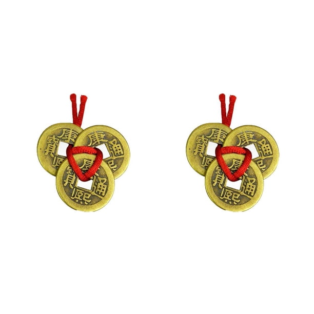 Jumpingount 1/3 Uds monedas chinas de la buena suerte riqueza éxito fortuna aleación de cobre regalos de cumpleaños tres emperador colgante al por mayor cobre 1 piezas 2 # 2piezas Jumpingount CBP259470