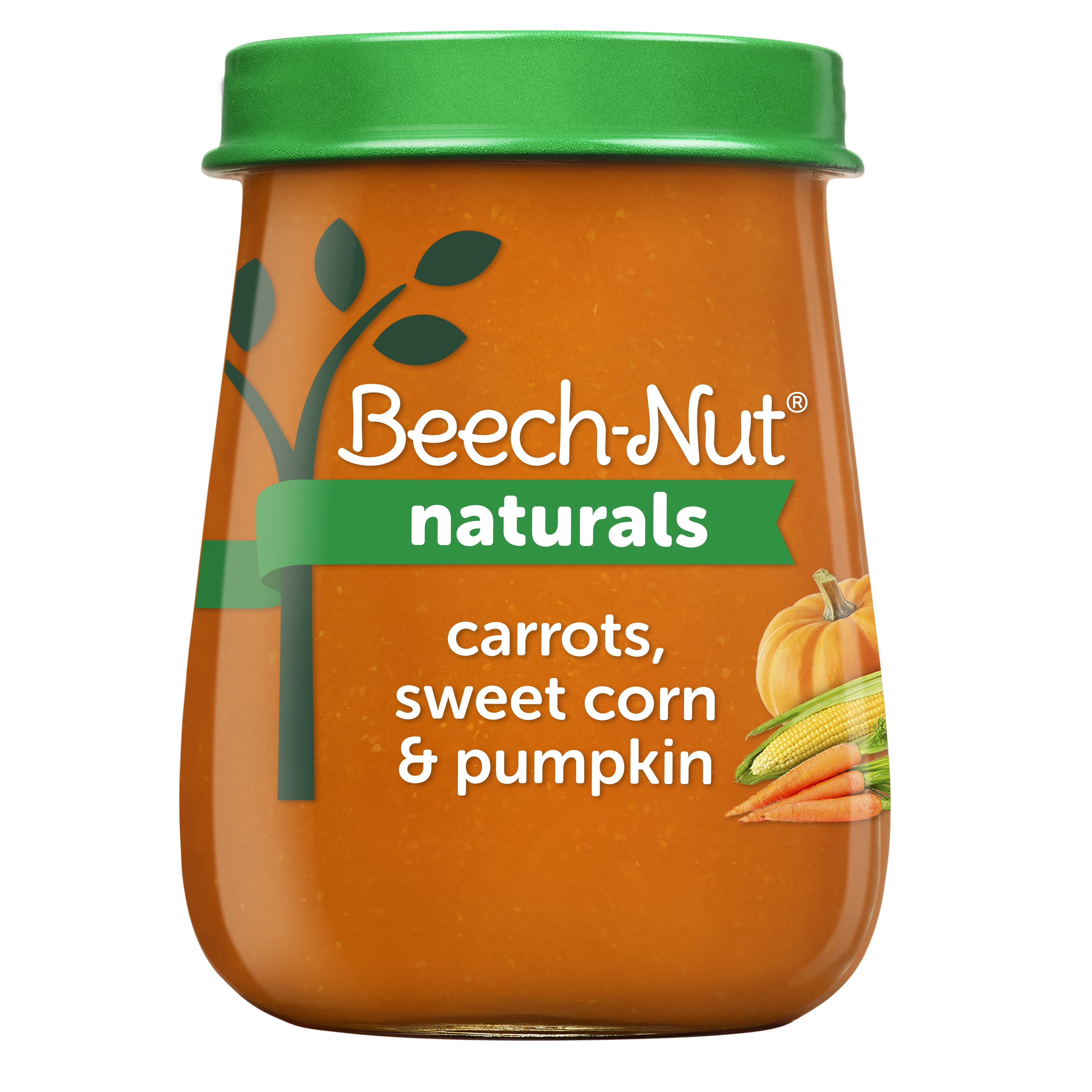 BeechNut Naturals Stage 2, Carrots Sweet Corn & Pumpkin Baby Food, 4