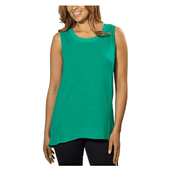 Adrienne Vittadini Womens High-Low Sleeveless Blouse Top, Small