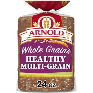 Arnold Whole Grains Healthy Bread, 24 oz, Multi-Grain Multigrain Bread, Bag