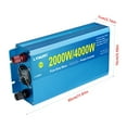 thumbnail image 3 of LVYUAN 2000W 4000W Peak Power Inverter DC 24V to AC 110V Pure Sine Wave Car Battery Inverter 3 AC Outlets Charger Adapter LCD Display for Car, RV, Truck, Camping, Home Backup, Emergency Power, 3 of 11