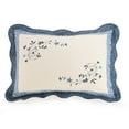 thumbnail image 4 of Modern Heirloom Charlotte Embroidered Blue Decorative Pillow, Round, 4 of 11
