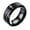 Black, variant on Men's Women's Stainless Steel 9MM Brushed Finish Classic Cross Band Ring Gold Size 7