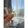 thumbnail image 6 of 2.00Ct Emerald Moissanite East West Half Bezel Solitaire Engagement Ring, 14K Rose Gold, US 6, 6 of 8