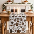 thumbnail image 2 of Coffee Beans Table Runner 72 Inches, Funny Cartoon Brown Cake Hot Chocolate Cup Bed Runner Dresser Scarves Tabletop for Indoor Outdoor Parties/Ceremony/Banquet, 14" x 72", 2 of 8