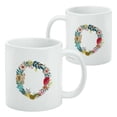thumbnail image 2 of Letter O Floral Monogram Initial White Mug, 2 of 5