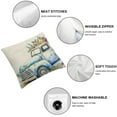 thumbnail image 6 of nygtbtfer Set of 2 Decorative Blue Truck Bicycle Fresh Flowers Throw Pillow for White, 6 of 7