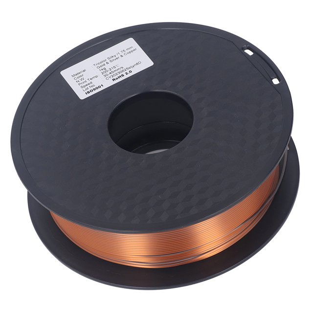 Filamento PLA de 175 mm bobina reciclable de cobre plata y oro de filamentos de seda multicolores para la impresión de modelos 3D ANGGREK Otros