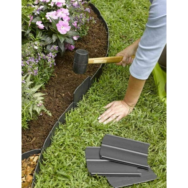 Easy No- Dig, Pound-In, Interlocking Landscaping Edging ...