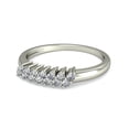 thumbnail image 4 of Double Row Diamond Wedding Band for Her in White Gold, 4 of 4