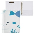 thumbnail image 3 of Cute Little Fish 12.4x10.6in PVC Round Ring Binders, 2-Pack, D-Ring 3-Hole, Metal Clip, 3 of 10