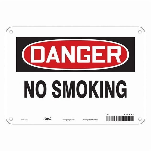 Safety Sign, 7" H, 10" W, Vinyl, Vertical Rectangle, English, 474N93