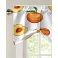 thumbnail image 2 of Peach Fruit Window Curtain Kitchen Cabinet Coffee Tie-Up Valance Curtain Rod Pocket Short Curtain, 2 of 6