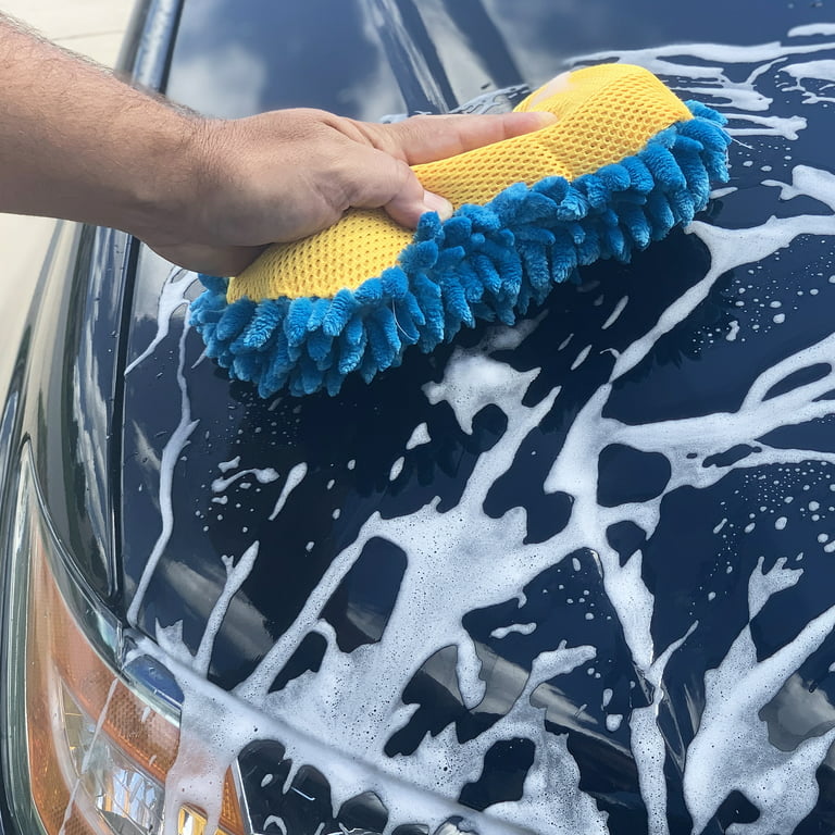 Relentless Drive Microfiber Bug Sponge (6 Pack) Large Car Sponge for Car Washing Ultra Soft Mesh Sponges Scratch-Free for Car Truck SUV RV