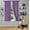 PURPLE, variant on 1 panel purple rod pocket foam lined thermal blackout window dressing filtering curtain R64 size 35" wide X 63" length 100 % privacy