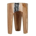 thumbnail image 4 of Rutledge & King Java Teak Root Stool - Boho Teak Accent Table - Metal, 4 of 4