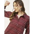 thumbnail image 2 of Moomaya Printed Womens Collared Long Shirt, Button Down Casual Summer Shirt Dress, 2 of 8