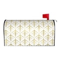 thumbnail image 2 of Xecao White And Gold Geometry for Mailbox Cover with Magnetic Strips, Waterproof and Sunscreen, Adds a Decorative Touch to Your Garden Yard., 2 of 9