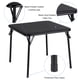 thumbnail image 4 of Yeshouse Conjunto moderno de mesa y sillas plegables para juegos de cartas, sillas acolchadas de cuero, estructura de acero resistente, mesa plegable cuadrada para comedor o sala de juegos, 4 of 8