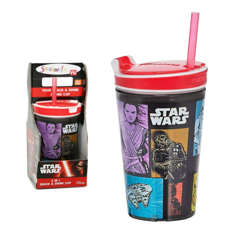 Snackeez Jr Star Wars Collage 2-in-1 Snack & Drink Cup Straw Lid