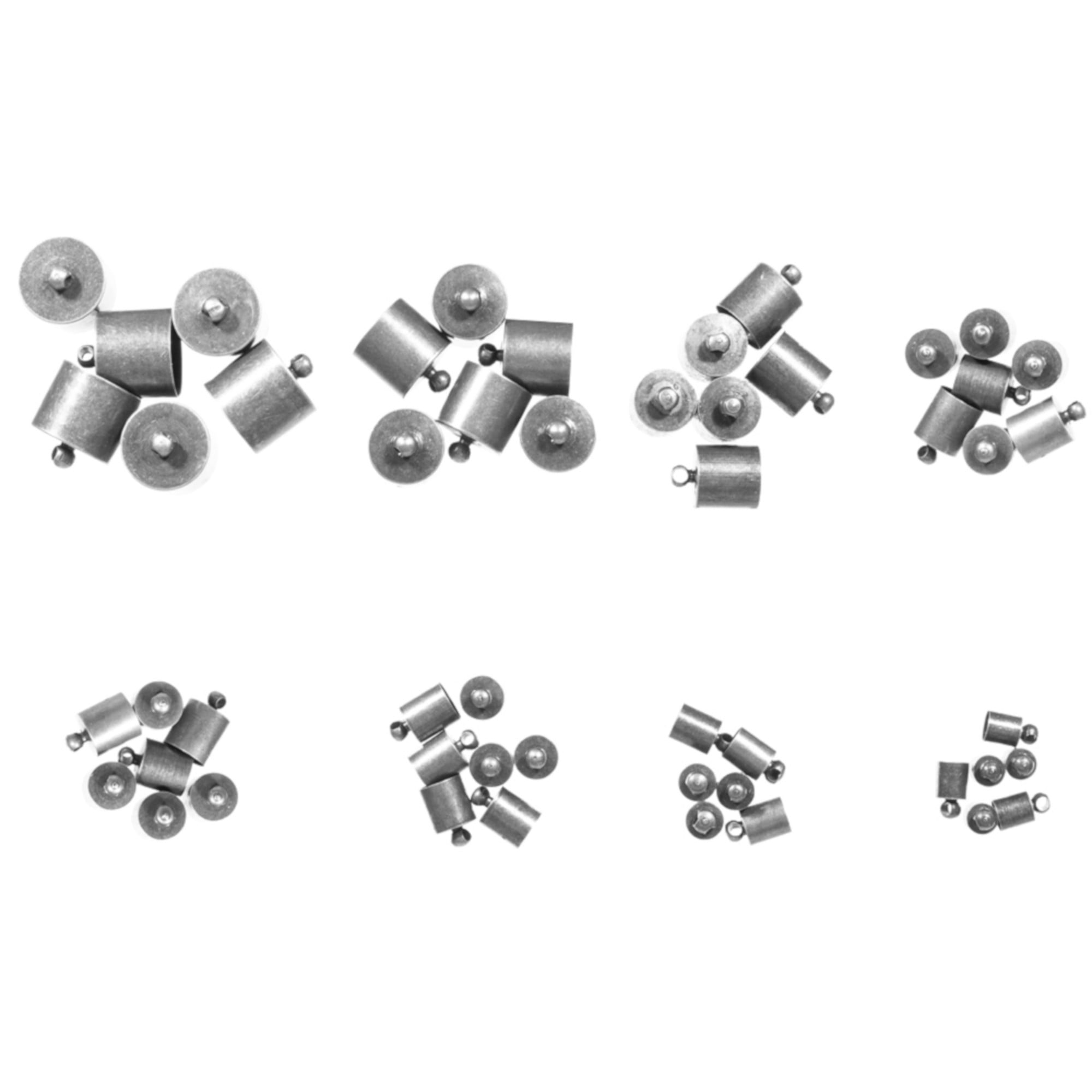 Craft County Cord End Caps Set - Bronze or Silver - Various sizes available depending on color choice