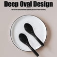 thumbnail image 3 of 8 Pcs Black Asian Soup Spoons Melamine Ramen Ladle Long Handle Chinese Japanese Wonton Dumpling Pho Rice Noodle Soup Spoon, 3 of 8