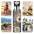 thumbnail image 7 of Yayeee 33oz Insulated Water Bottle Double Wall Stainless Steel with Flip Straw Lid, Blue Floral, 7 of 7